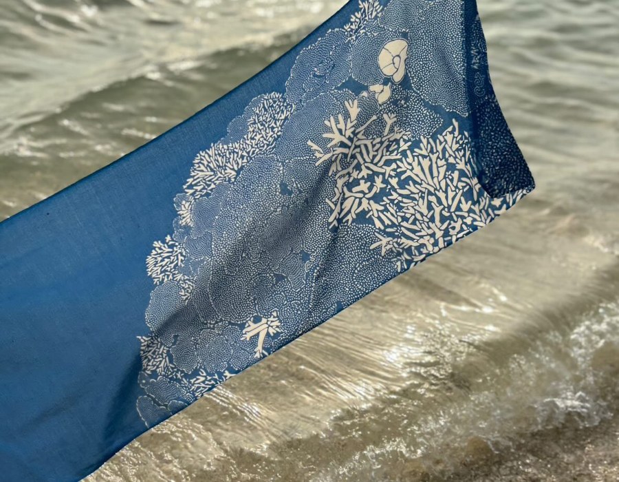 GGS fabric art held by the sea