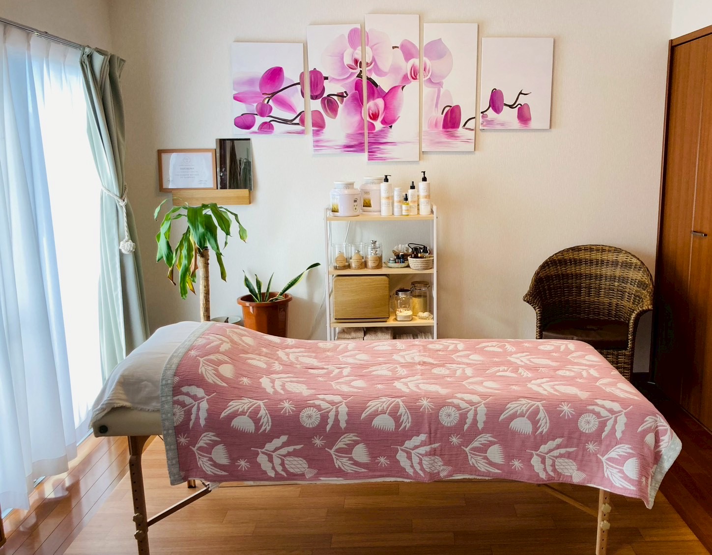 The private treatment room at LUNA SPA