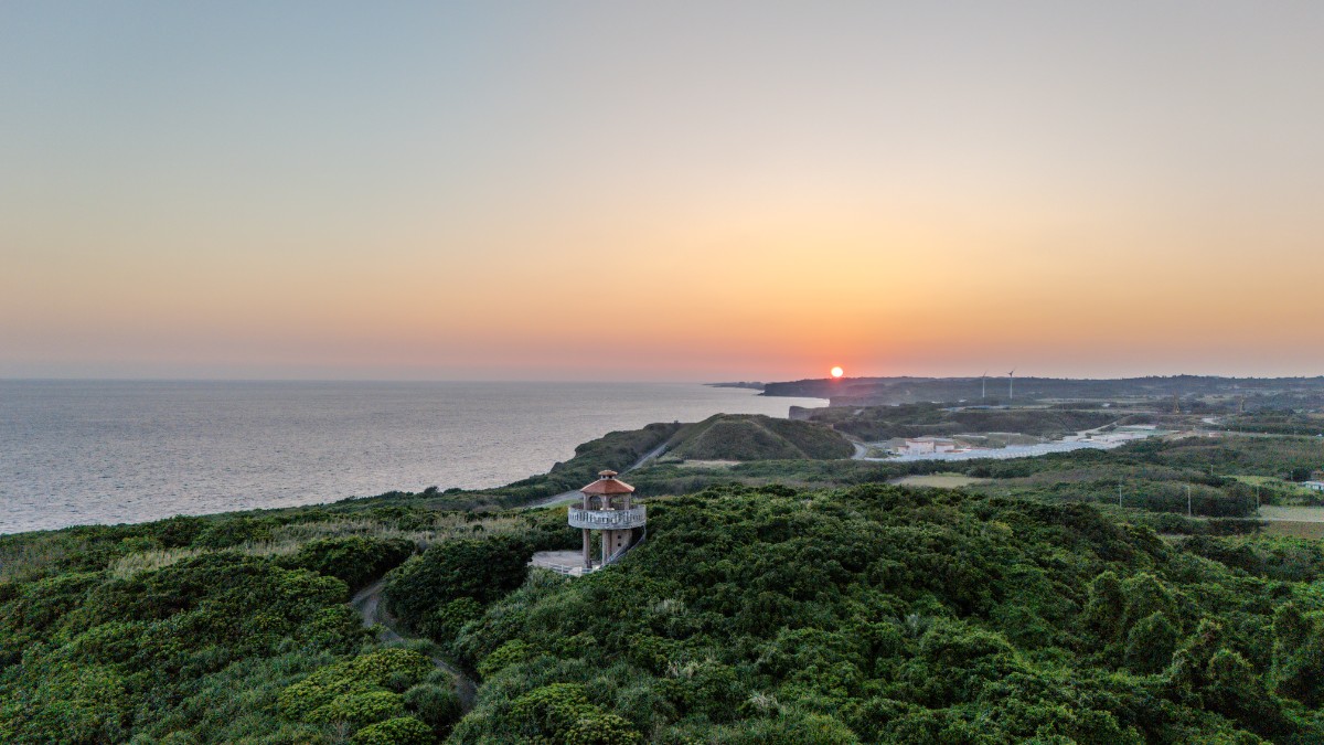Sunset landscape near TOPPURI in Bora, Miyakojima